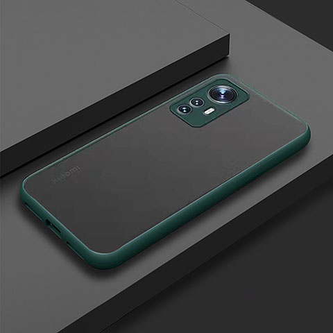 Coque Rebord Contour Silicone et Vitre Transparente Housse Etui M02 pour Xiaomi Mi 12X 5G Vert