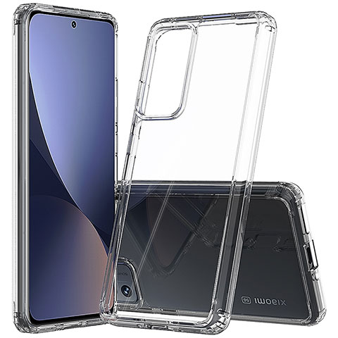 Coque Rebord Contour Silicone et Vitre Transparente Housse Etui M07 pour Xiaomi Mi 12X 5G Clair