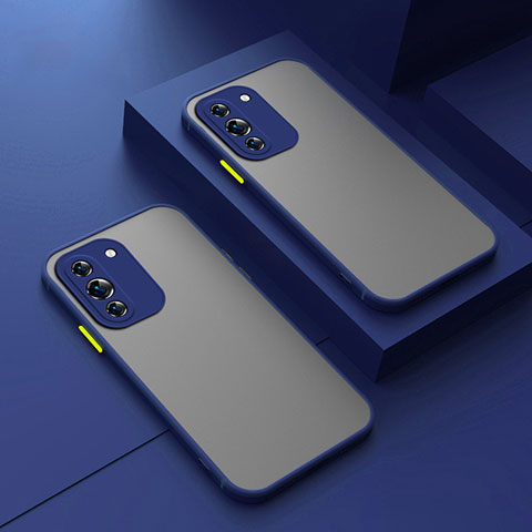 Coque Rebord Contour Silicone et Vitre Transparente Housse Etui pour Huawei Nova 10 Pro Bleu