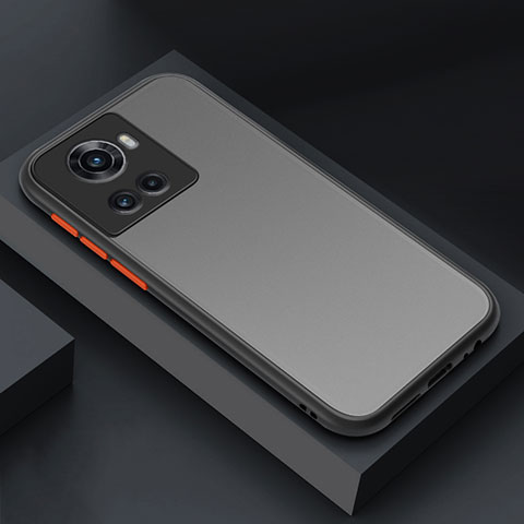 Coque Rebord Contour Silicone et Vitre Transparente Housse Etui pour OnePlus Ace 5G Noir