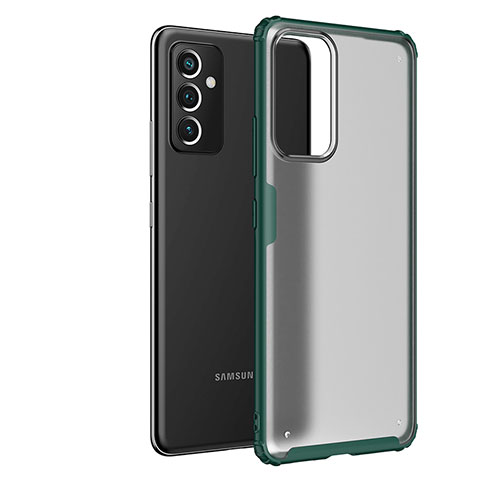 Coque Rebord Contour Silicone et Vitre Transparente Housse Etui pour Samsung Galaxy A24 4G Vert