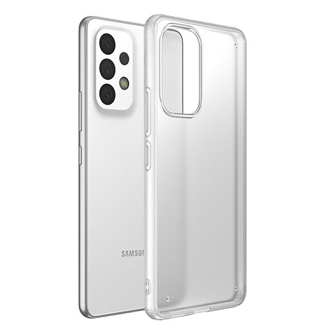 Coque Rebord Contour Silicone et Vitre Transparente Housse Etui pour Samsung Galaxy A73 5G Clair