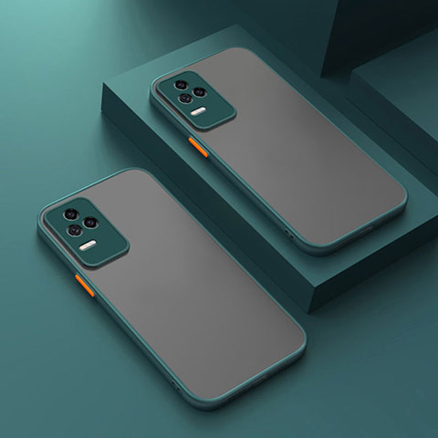 Coque Rebord Contour Silicone et Vitre Transparente Housse Etui pour Xiaomi Poco F4 5G Vert Nuit