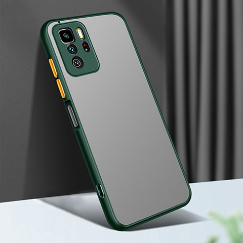 Coque Rebord Contour Silicone et Vitre Transparente Housse Etui pour Xiaomi Poco X3 GT 5G Vert Nuit