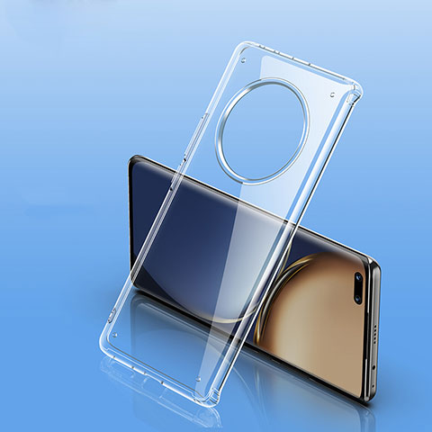 Coque Rebord Contour Silicone et Vitre Transparente Housse Etui W01L pour Huawei Honor Magic3 5G Clair