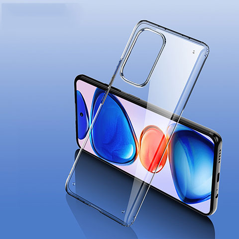 Coque Rebord Contour Silicone et Vitre Transparente Housse Etui W01L pour Xiaomi Redmi K40 Pro+ Plus 5G Noir