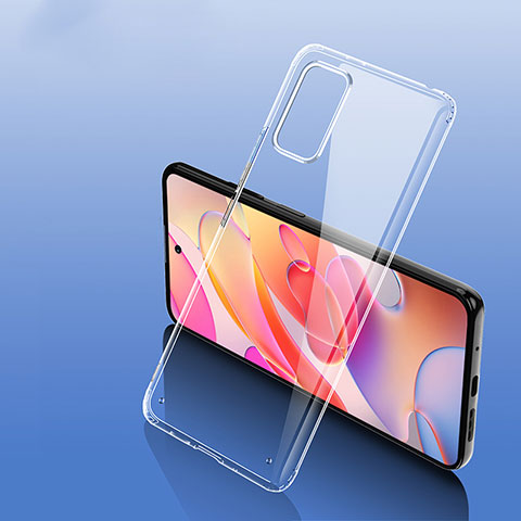 Coque Rebord Contour Silicone et Vitre Transparente Housse Etui W01L pour Xiaomi Redmi Note 10T 5G Clair