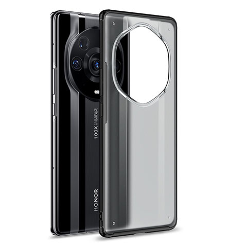 Coque Rebord Contour Silicone et Vitre Transparente Housse Etui WL1 pour Huawei Honor Magic3 Pro+ Plus 5G Noir