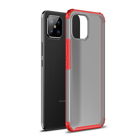 Coque Rebord Contour Silicone et Vitre Transparente Housse Etui WL1 pour Huawei Nova 8 SE 4G Rouge