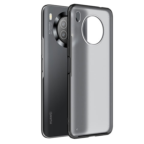 Coque Rebord Contour Silicone et Vitre Transparente Housse Etui WL1 pour Huawei Nova 8i Noir