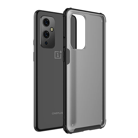 Coque Rebord Contour Silicone et Vitre Transparente Housse Etui WL1 pour OnePlus 9 5G Noir