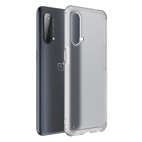 Coque Rebord Contour Silicone et Vitre Transparente Housse Etui WL1 pour OnePlus Nord CE 5G Clair