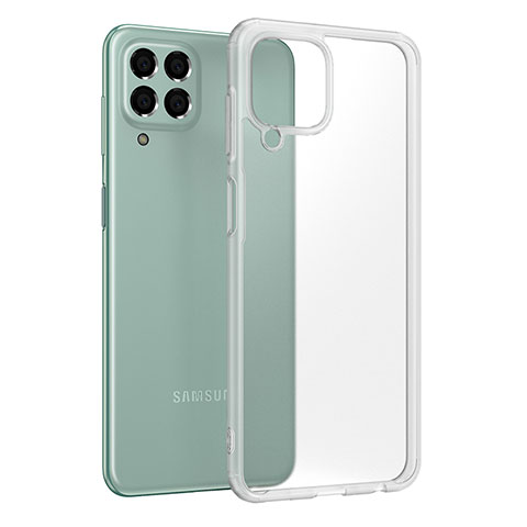 Coque Rebord Contour Silicone et Vitre Transparente Housse Etui WL1 pour Samsung Galaxy M33 5G Clair