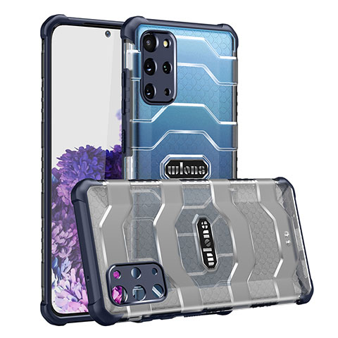 Coque Rebord Contour Silicone et Vitre Transparente Housse Etui WL1 pour Samsung Galaxy S20 Plus Bleu Royal