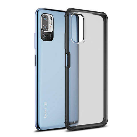 Coque Rebord Contour Silicone et Vitre Transparente Housse Etui WL1 pour Xiaomi POCO M3 Pro 5G Noir