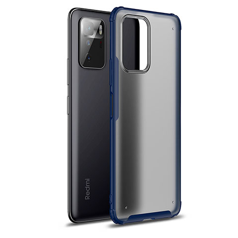 Coque Rebord Contour Silicone et Vitre Transparente Housse Etui WL1 pour Xiaomi Poco X3 GT 5G Bleu