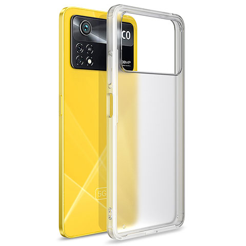 Coque Rebord Contour Silicone et Vitre Transparente Housse Etui WL1 pour Xiaomi Poco X4 Pro 5G Clair