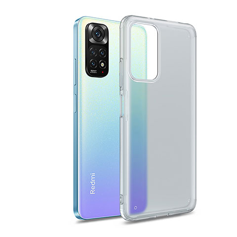 Coque Rebord Contour Silicone et Vitre Transparente Housse Etui WL1 pour Xiaomi Redmi Note 11 4G (2022) Clair