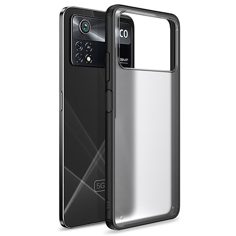 Coque Rebord Contour Silicone et Vitre Transparente Housse Etui WL1 pour Xiaomi Redmi Note 11E Pro 5G Noir