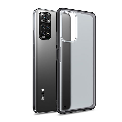 Coque Rebord Contour Silicone et Vitre Transparente Housse Etui WL1 pour Xiaomi Redmi Note 11S 4G Noir