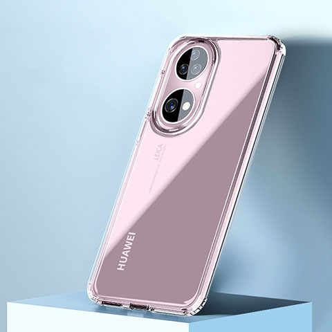 Coque Rebord Contour Silicone et Vitre Transparente Housse Etui WL2 pour Huawei P50 Clair