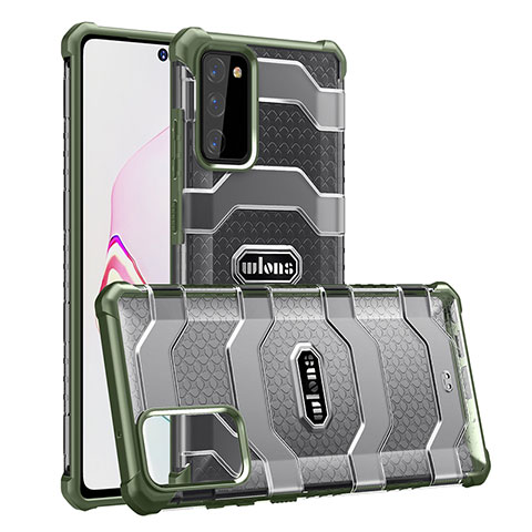 Coque Rebord Contour Silicone et Vitre Transparente Housse Etui WL2 pour Samsung Galaxy Note 20 5G Pastel Vert