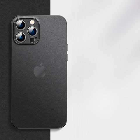 Coque Rebord Contour Silicone et Vitre Transparente Housse Etui WT1 pour Apple iPhone 15 Pro Noir