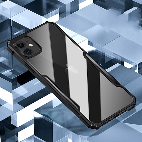Coque Rebord Contour Silicone et Vitre Transparente Miroir Housse Etui H01 pour Apple iPhone 11 Noir
