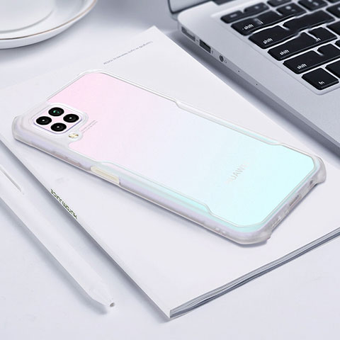 Coque Rebord Contour Silicone et Vitre Transparente Miroir Housse Etui H01 pour Huawei Nova 6 SE Clair