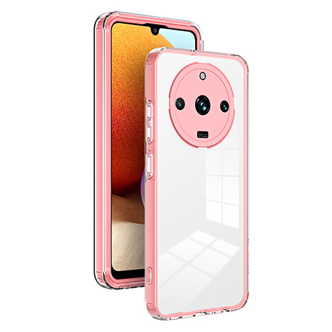 Coque Rebord Contour Silicone et Vitre Transparente Miroir Housse Etui H01P pour Realme 11 Pro 5G Or Rose