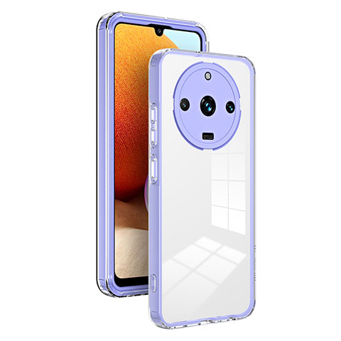 Coque Rebord Contour Silicone et Vitre Transparente Miroir Housse Etui H01P pour Realme Narzo 60 Pro 5G Violet