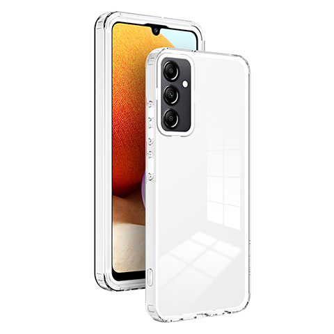 Coque Rebord Contour Silicone et Vitre Transparente Miroir Housse Etui H01P pour Samsung Galaxy A34 5G Blanc