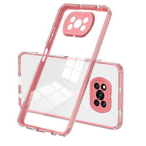 Coque Rebord Contour Silicone et Vitre Transparente Miroir Housse Etui H01P pour Xiaomi Poco X3 NFC Or Rose