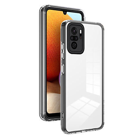 Coque Rebord Contour Silicone et Vitre Transparente Miroir Housse Etui H01P pour Xiaomi Redmi Note 10 4G Noir