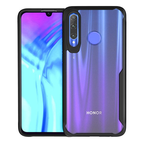 Coque Rebord Contour Silicone et Vitre Transparente Miroir Housse Etui H02 pour Huawei P Smart+ Plus (2019) Noir