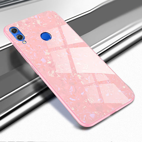 Coque Rebord Contour Silicone et Vitre Transparente Miroir Housse Etui M03 pour Huawei Honor 8X Or Rose