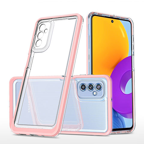 Coque Rebord Contour Silicone et Vitre Transparente Miroir Housse Etui MQ1 pour Samsung Galaxy M52 5G Or Rose