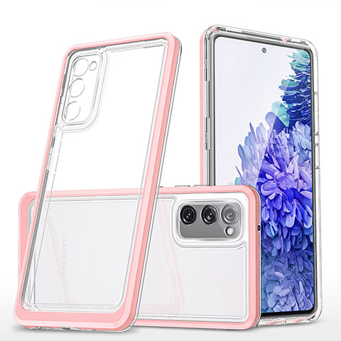 Coque Rebord Contour Silicone et Vitre Transparente Miroir Housse Etui MQ1 pour Samsung Galaxy S20 FE (2022) 5G Or Rose