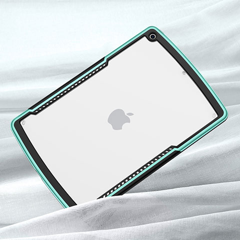 Coque Rebord Contour Silicone et Vitre Transparente Miroir Housse Etui pour Apple iPad 10.2 (2020) Vert