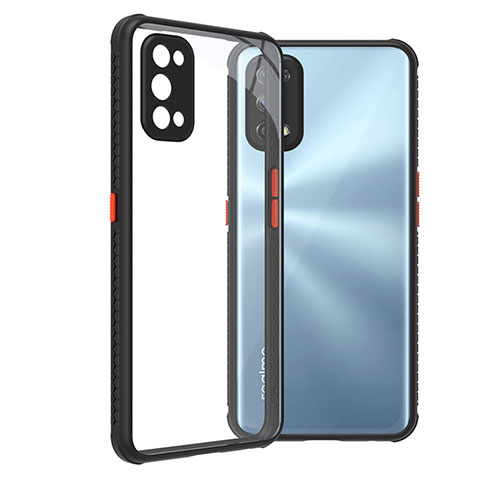 Coque Rebord Contour Silicone et Vitre Transparente Miroir Housse Etui pour Realme 7 Pro Noir