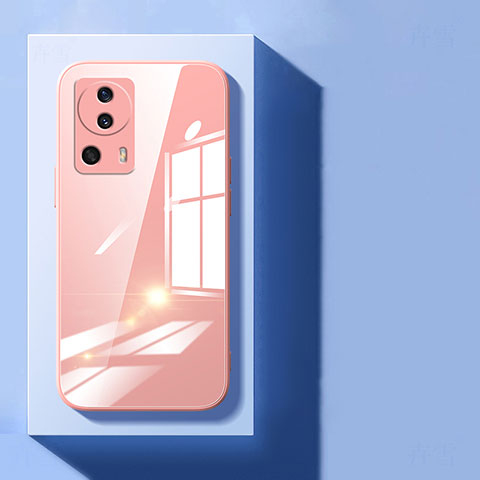 Coque Rebord Contour Silicone et Vitre Transparente Miroir Housse Etui pour Xiaomi Civi 2 5G Or Rose