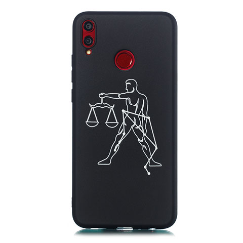 Coque Silicone Constellation Souple Couleur Unie Etui Housse S01 pour Huawei Honor V10 Lite Noir