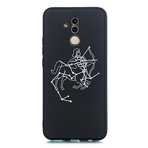 Coque Silicone Constellation Souple Couleur Unie Etui Housse S03 pour Huawei Mate 20 Lite Noir