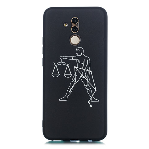 Coque Silicone Constellation Souple Couleur Unie Etui Housse S05 pour Huawei Mate 20 Lite Noir