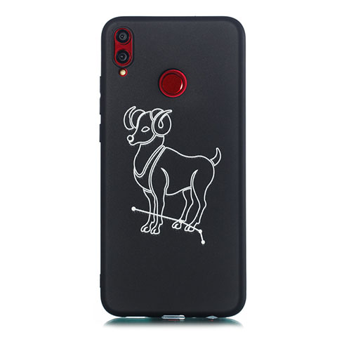 Coque Silicone Constellation Souple Couleur Unie Etui Housse S07 pour Huawei Honor V10 Lite Noir