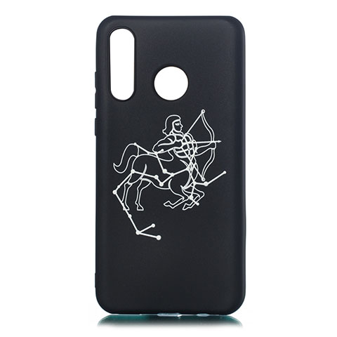 Coque Silicone Constellation Souple Couleur Unie Etui Housse S10 pour Huawei Nova 4e Noir