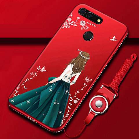 Coque Silicone Dos de Fille Souple Couleur Unie Etui Housse K01 pour Huawei Honor View 20 Mixte