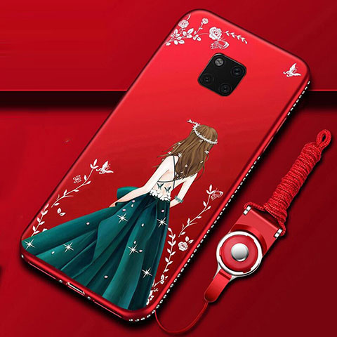 Coque Silicone Dos de Fille Souple Couleur Unie Etui Housse K01 pour Huawei Mate 20 Pro Mixte