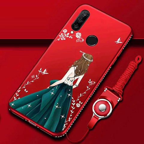 Coque Silicone Dos de Fille Souple Couleur Unie Etui Housse K01 pour Huawei Nova 4e Mixte