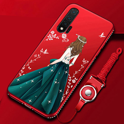 Coque Silicone Dos de Fille Souple Couleur Unie Etui Housse pour Huawei Nova 6 Mixte